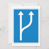 Road Sign Arrows Invitations Kaart (Voorkant)