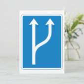 Road Sign Arrows Invitations Kaart (Staand voorkant)