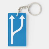 Road Sign Arrows Sleutelhanger (achterkant)
