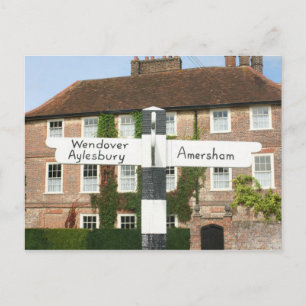 Road sign at Little Missenden, Buckinghamshire, Ve Briefkaart