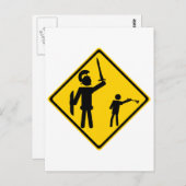 Road Sign David en Goliath Briefkaart (Voorkant / Achterkant)