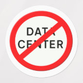 Road sign no data centers  labels (Design 2)