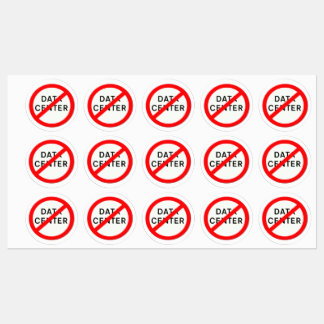 Road sign no data centers  labels