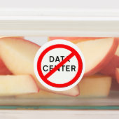 Road sign no data centers  labels (Aangebracht)