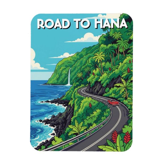Road to hana Maui Hawaii Travel Magneet (Verticaal)
