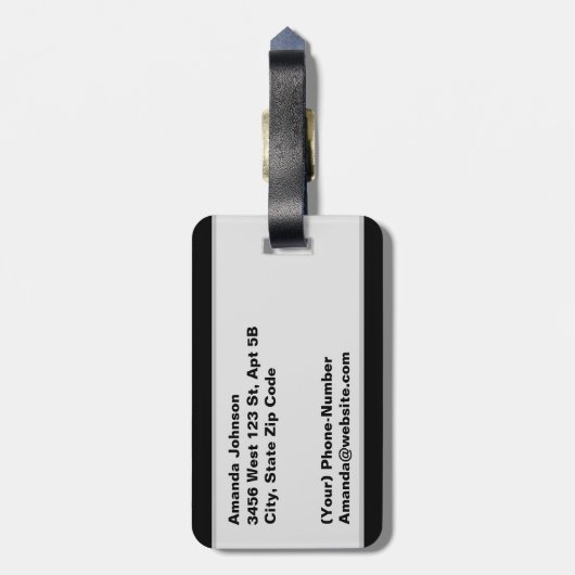 Road to My Heart Paved in Paw Prints Hondenliefheb Bagagelabel (Achterkant verticaal)