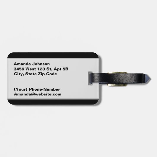 Road to My Heart Paved in Paw Prints Hondenliefheb Bagagelabel (Achterkant horizontaal)