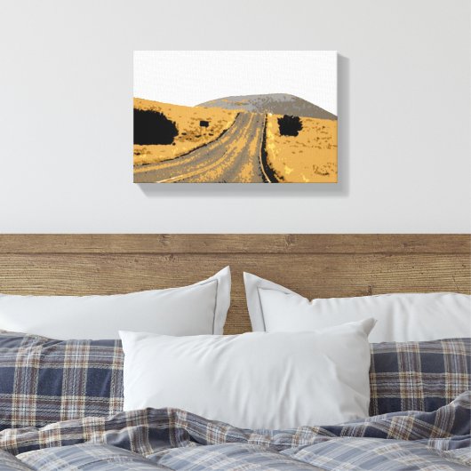 Road tot berg Thunder_Cove Canvas Afdruk (Insitu (Slaapkamer))