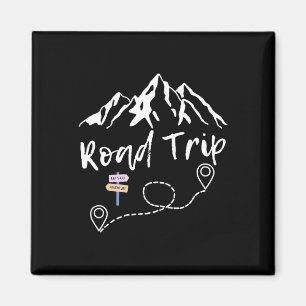 Road Trip 2025 Familie Vakantie Matching Groep Squ Magneet