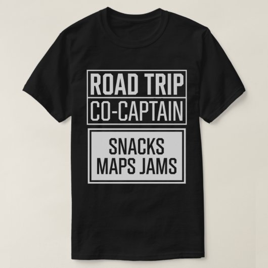 Road Trip Co-Captain Shirt - Snacks Maps Jams (Design voorkant)
