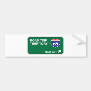 Road Trip Next Exit Bumpersticker