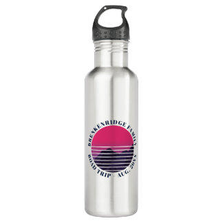Road Trip Retro Sunset Mountains Custom Waterfles