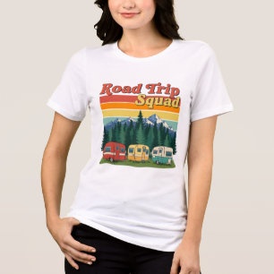 Road Trip Squad  Camper Adventure Design Tri-Blend Shirt
