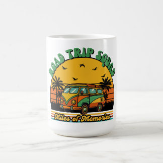 Road Trip Squad Coffee Mug | Retro 70s Travel Cup Koffiemok