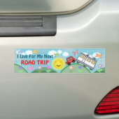 Road Trip Summer Vacation Bumpersticker (Op auto)