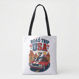 Road Trip USA Patriottische Adelaar Spierauto Bood Draagtas