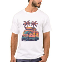 Road Trip Vibes Camper Van Vakantie T-shirt