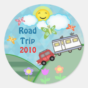 Road Trip Zomer Vakantie Stickers
