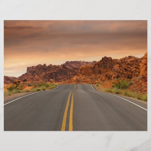 Road trip zonsondergang flyer (Voorkant)