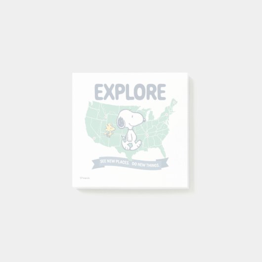 road trippin | Peanuts Explore Post-it® Notes (Voorkant)