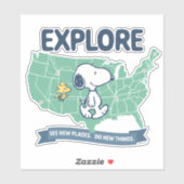road trippin | Peanuts Explore Sticker (Vel)