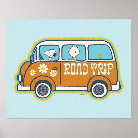 road trippin | Peanuts Road Trip Van Poster (Voorkant)