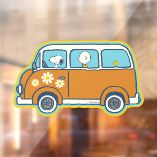 road trippin Peanuts Road Trip Van Raamsticker