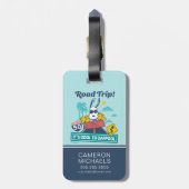 road trippin | Pinda's het is cool om te carpoolen Bagagelabel (Achterkant verticaal)