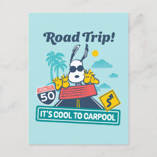 road trippin Pinda's het is cool om te carpoolen Briefkaart