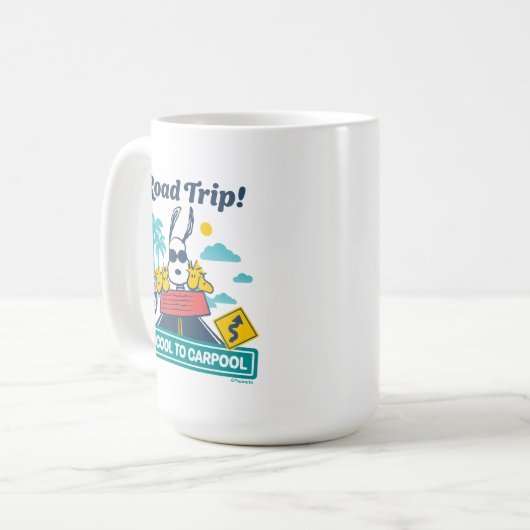 road trippin | Pinda's het is cool om te carpoolen Koffiemok (Voorkant links)