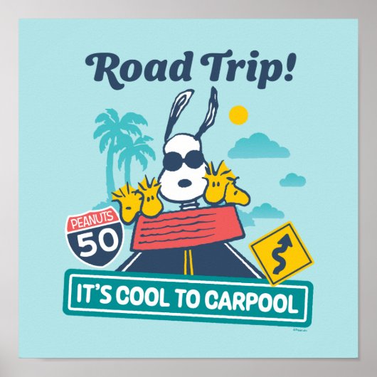 road trippin | Pinda's het is cool om te carpoolen Poster (Voorkant)