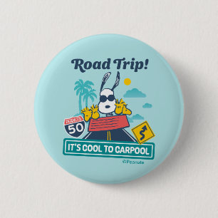 road trippin   Pinda's het is cool om te carpoolen Ronde Button 5,7 Cm