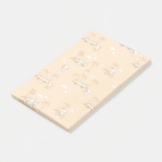 road trippin | Pinda's Snoopy strandpatroon Post-it® Notes (Schuin)