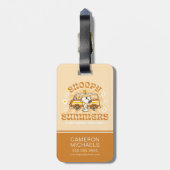 road trippin | Pinda's Snoopy Summers Bagagelabel (Achterkant verticaal)