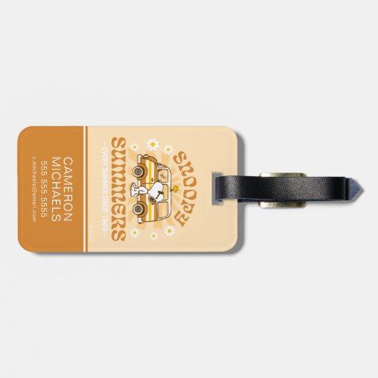 road trippin | Pinda's Snoopy Summers Bagagelabel (Achterkant horizontaal)