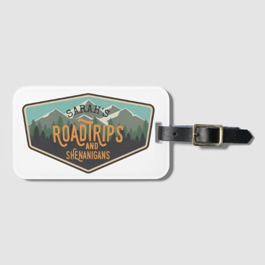 Road Trips & Shenanigans Outdoor Patch Bagagelabel (Voorkant (horizontaal))