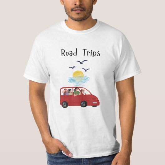 Road trips t-shirt (Voorkant)