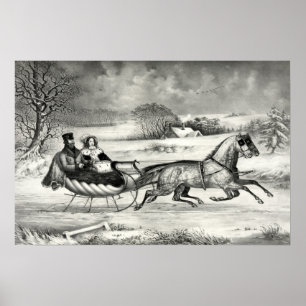 Road, Winter - 1853 Poster