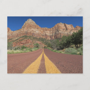 Road Zion National Park Verenigde Staten Briefkaart
