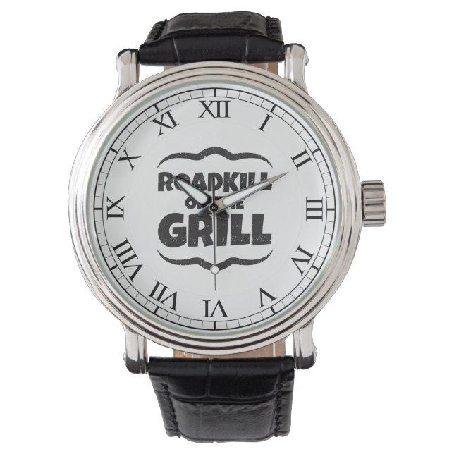 Roadkill on The Grill - BBQ Party Funny Horloge (Voorkant)