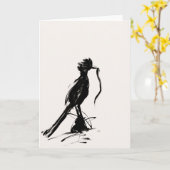 Roadrunner avec la carte de voeux de serpent (Fleur jaune)