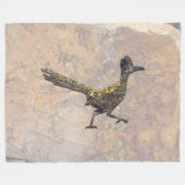 ROADRUNNER BAKKEN IN NEW MEXICO SUNSHINE FLEECE DEKEN (Voorkant (Horizontaal))