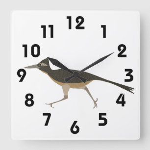 Roadrunner Clock Vierkante Klok