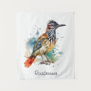 Roadrunner in levendige waterverf wandkleed