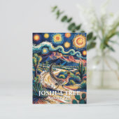 Roadrunner of Joshua Tree Van Gogh Night Custom Briefkaart (Staand voorkant)