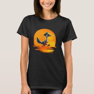 Roadrunner Sunset Fast Bird Running The Roads Sung T-shirt