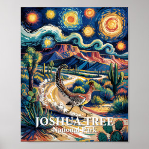 Roadrunner van Joshua Tree Van Gogh Night Aangepas Poster