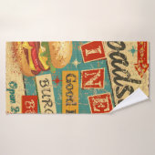 Roadside Diner metal-bord, diner, retro, v Badhanddoek (Badhanddoek)