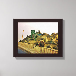 Roadside Lunch Canvas Afdruk