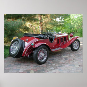 Roadster Alfa Romeo 1750 1929 Poster